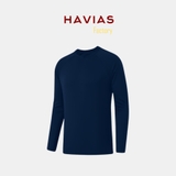 Áo Thun Cổ Tròn Tay Dài Cotton 100%  HAVIAS