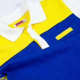 Navy Blue Mixed Yellow Back Giles Form Polo