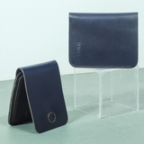 Couple Ví Vertical & Gerbera Navy Blue