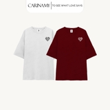 Áo thun couple CARINAMY form rộng WAVY
