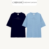 Áo thun couple CARINAMY form rộng A LETTER TEE