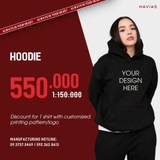 Áo khoác HOODIE không khóa kéo DESIGN