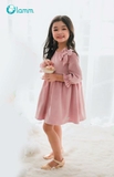 Váy nhung tăm babydoll hồng