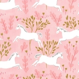 SET Áo dài thô Michael Miller unicorn hồng cam