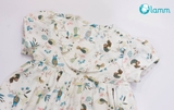 Váy thô V ngực hoa lá chim Vfloral