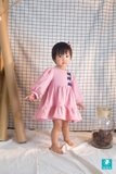 Váy thô ren 3 nơ 3 đoạn hồng vỏ đỗ