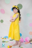Váy thô cổ vuông hoa vàng sẫm-DANDELION