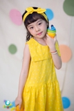 Váy thô cổ vuông hoa vàng sẫm-DANDELION