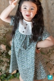 Váy thô Hàn yếm ngực 3 khuy hoa loa kèn nhí LILIA
