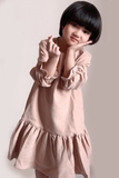 Váy nhung đuôi cá be dài tay