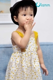 Váy thô hai dây vàng bản to hoa vàng 2BOUQUET