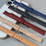Dây da đồng hồ nữ XANH ĐEN size 12/14/16/18 có lớp lót chống kích ứng cho da nhạy cảm