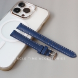 Dây da đồng hồ nữ XANH NAVY size 12/14/16/18 có lớp lót chống kích ứng cho da nhạy cảm