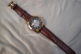 Dây da vân cá sấu cho đồng hồ Fossil nam (Đen)