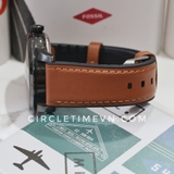 Dây da Hybrid size 22 cho đồng hồ Fossil chốt thông minh