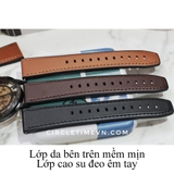Dây da Hybrid size 22 cho đồng hồ Fossil chốt thông minh