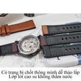 Dây da Hybrid size 22 cho đồng hồ Fossil chốt thông minh