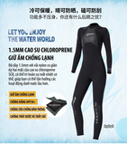 Bộ bơi Giữ Nhiệt nữ cao cấp vải dày 1.5mm dáng liền màu đen Dive Sail WS-19491