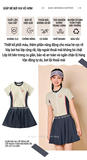 Bộ bơi bé gái cộc tay liền chân váy, Size đại, chống nắng, kháng Clo,3 màu, Yuke
