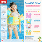 Phao bơi chống lật đỡ tay ngực trẻ em, an toàn giúp học bơi quen nước nhiều màu Yuke