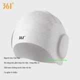 Mũ bơi 361 silicone co giãn, che tai chống nước, cỡ lớn phù hợp vòng đầu to người lớn