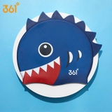 Mũ bơi trẻ em 361, hình cá, chống thấm nước, không gây khó chịu, dùng được cho tóc dài