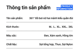 Bộ bơi nữ chống nắng dáng dài tay, quần rời 2 lớp, kèm mũ, vải UPF50+ Kháng Clo 361