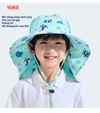 Mũ vành rộng chống nắng che gáy cho bé YUKE