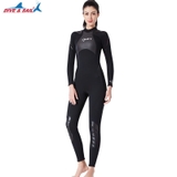 Bộ bơi Giữ Nhiệt nữ cao cấp vải dày 1.5mm dáng liền màu đen Dive Sail WS-19491