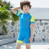 Bộ bơi cộc xanh, tay vàng Dive & Sail