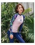 Áo bơi nữ dài tay Hồng, tay than Sbart-9025