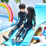 Bộ bơi dài tay xanh đen, quần dài dáng rời,  8819