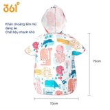 ÁO CHOÀNG TẮM - KHĂN BƠI NHANH KHÔ CÓ MŨ 361° CHO BÉ