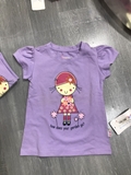 Áo thun cộc tay bé gái hình bé gái Kidsmom