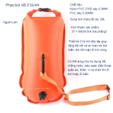 Phao Bơi Chống Nước 2 Túi Khí – Túi Nổi Đi Biển, Đi Bơi, Trôi Sông 28L