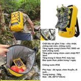 Túi chống nước 2 tầng, kiểu 2 quai, chống lạnh, dã ngoại, du lịch, 20L, Marjaqe