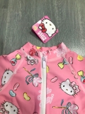 Bộ bơi bé gái cộc liền hồng Kitty, vải cao cấp chống nắng
