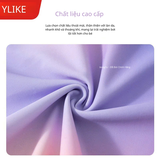 Bộ bơi bé gái dài tay chống nắng UPF 50+, kháng Clo, hồng xanh, mẫu mới kèm mũ Yuke