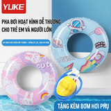 Phao bơi tròn an toàn nhiều kích cỡ màu sắc đáng yêu Yuke