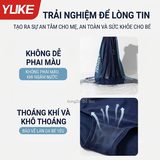 Bộ bơi bé trai dài tay chống nắng UPF 50+, kháng Clo, xanh dáng rời quần 2 lớp Yuke