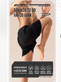 Quần bơi tắm biển nam dáng 2 lớp thời trang chính hãng 361 màu đen