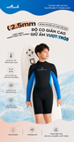 Bộ bơi giữ nhiệt trẻ em vải dày 2.5mm dài tay dáng liền màu xanh đen Dive & Sail