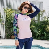 Bộ bơi nữ dài hồng than, set 4 món, Sbart 9025