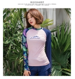 Áo bơi nữ dài tay Hồng, tay than Sbart-9025