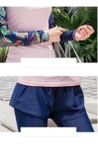 Áo bơi nữ dài tay Hồng, tay than Sbart-9025