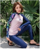 Bộ bơi nữ dài hồng than, set 4 món, Sbart 9025