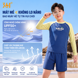 Bộ bơi bé trai dài tay chống nắng UPF 50+ Kháng Clo co giãn dáng quần 2 lớp 361