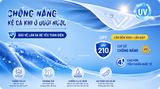 Bộ bơi chống nắng cao cấp ngắn tay dáng liền chân váy UPF 50+ Kháng Clo màu xanh than MOMASONG (Korea)