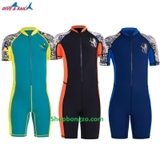 Bộ bơi bé trai cộc liền, màu ĐEN, Dive Sail M150386K