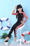 Bộ bơi dài bảo vệ da, chống lạnh, màu đen hoa đỏ Blue Ocean